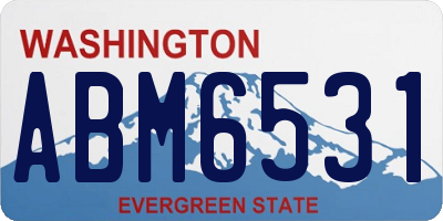 WA license plate ABM6531