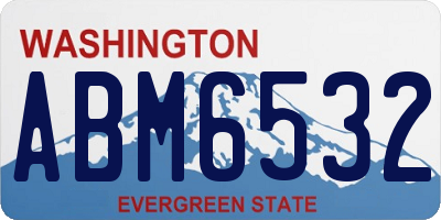 WA license plate ABM6532