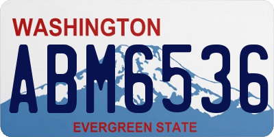 WA license plate ABM6536