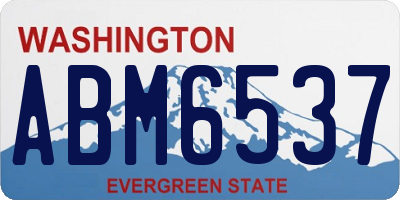 WA license plate ABM6537