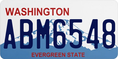 WA license plate ABM6548