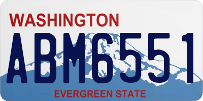 WA license plate ABM6551