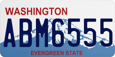 WA license plate ABM6555