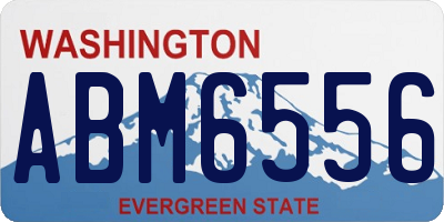WA license plate ABM6556