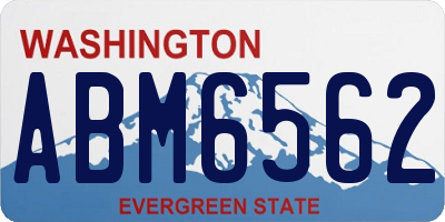 WA license plate ABM6562