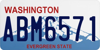 WA license plate ABM6571
