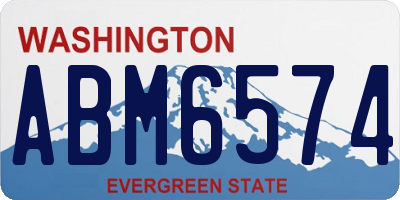 WA license plate ABM6574