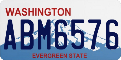 WA license plate ABM6576