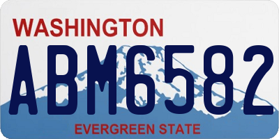 WA license plate ABM6582