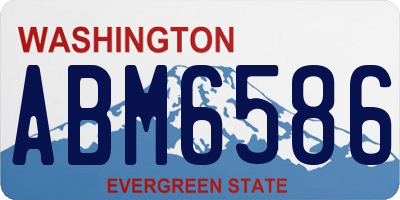 WA license plate ABM6586