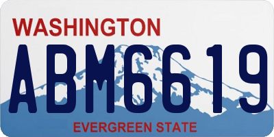 WA license plate ABM6619