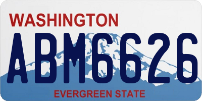 WA license plate ABM6626