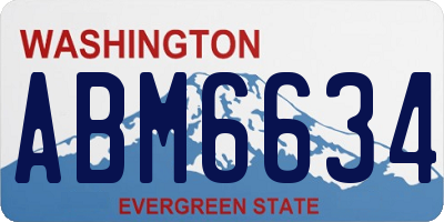 WA license plate ABM6634