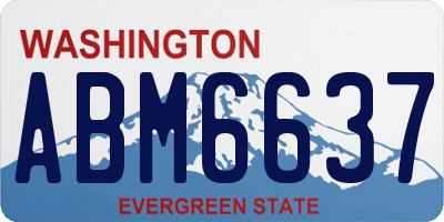 WA license plate ABM6637