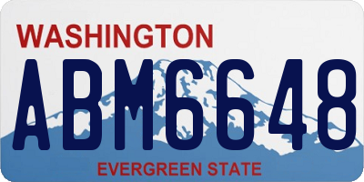 WA license plate ABM6648