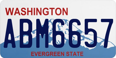 WA license plate ABM6657