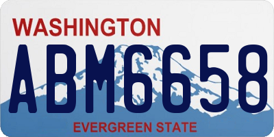 WA license plate ABM6658