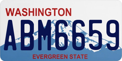WA license plate ABM6659