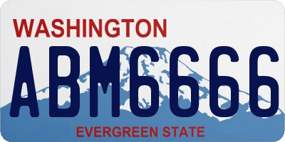 WA license plate ABM6666