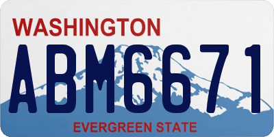 WA license plate ABM6671