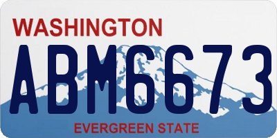 WA license plate ABM6673