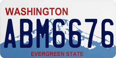WA license plate ABM6676