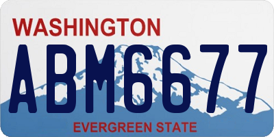 WA license plate ABM6677