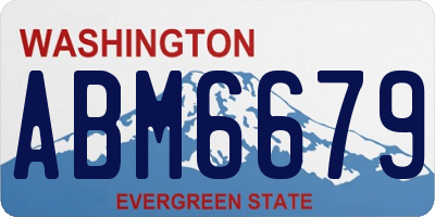 WA license plate ABM6679
