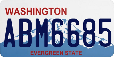 WA license plate ABM6685