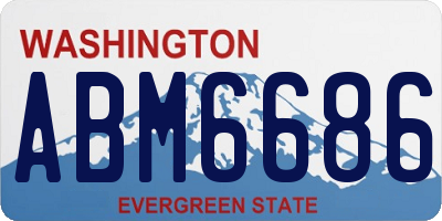 WA license plate ABM6686