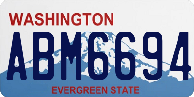 WA license plate ABM6694
