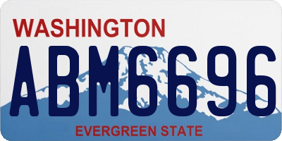 WA license plate ABM6696