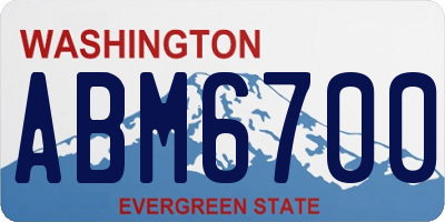 WA license plate ABM6700