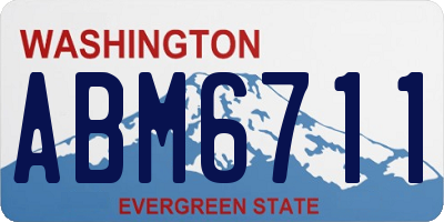 WA license plate ABM6711