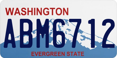 WA license plate ABM6712