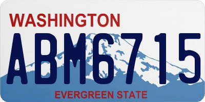 WA license plate ABM6715
