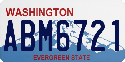 WA license plate ABM6721
