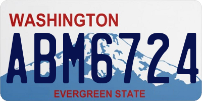 WA license plate ABM6724