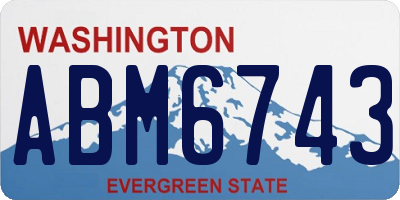 WA license plate ABM6743