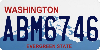 WA license plate ABM6746