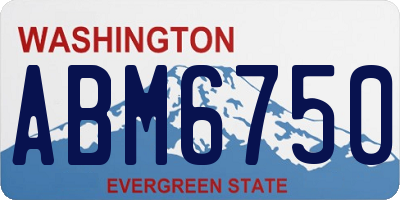 WA license plate ABM6750