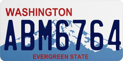 WA license plate ABM6764