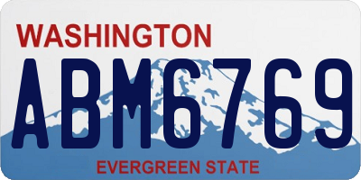 WA license plate ABM6769