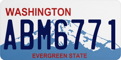WA license plate ABM6771