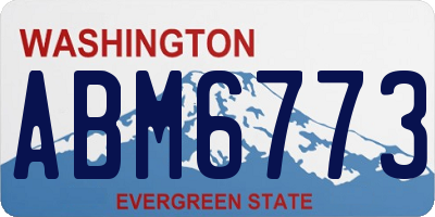 WA license plate ABM6773