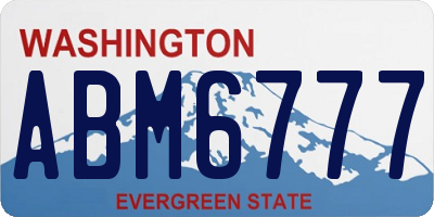 WA license plate ABM6777