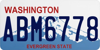 WA license plate ABM6778