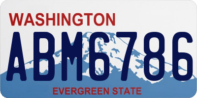 WA license plate ABM6786