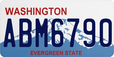 WA license plate ABM6790