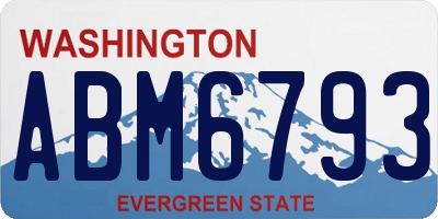 WA license plate ABM6793